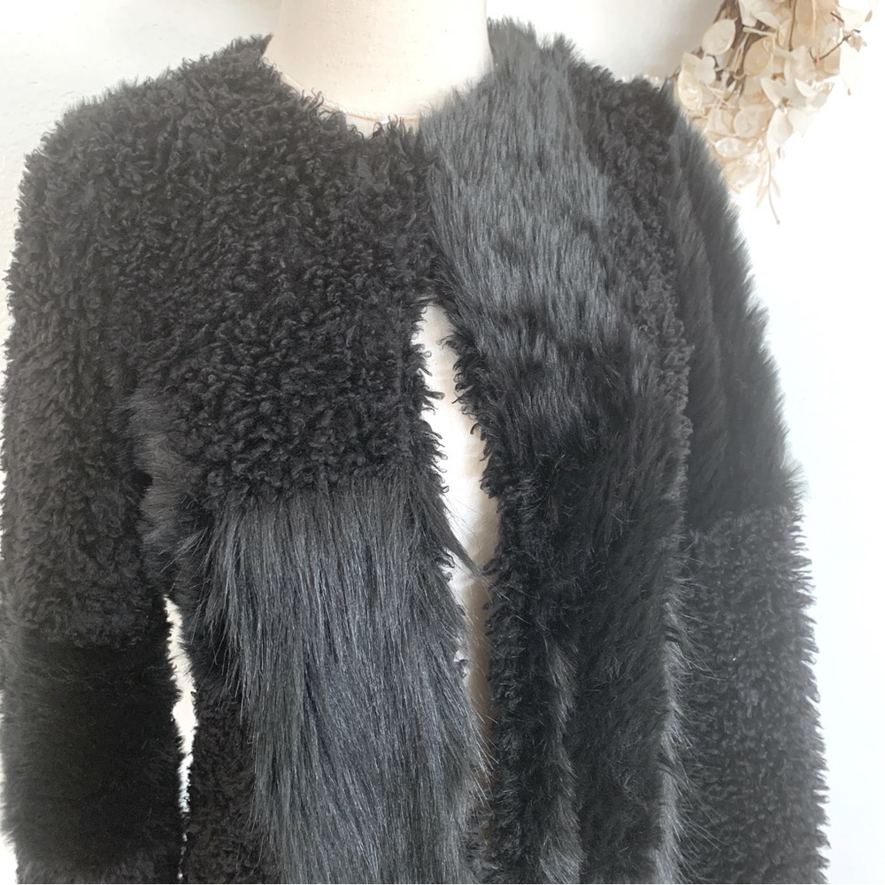 🖤 EXPRESS Black Pieced Patchwork Mixed Panels Fa… - image 6